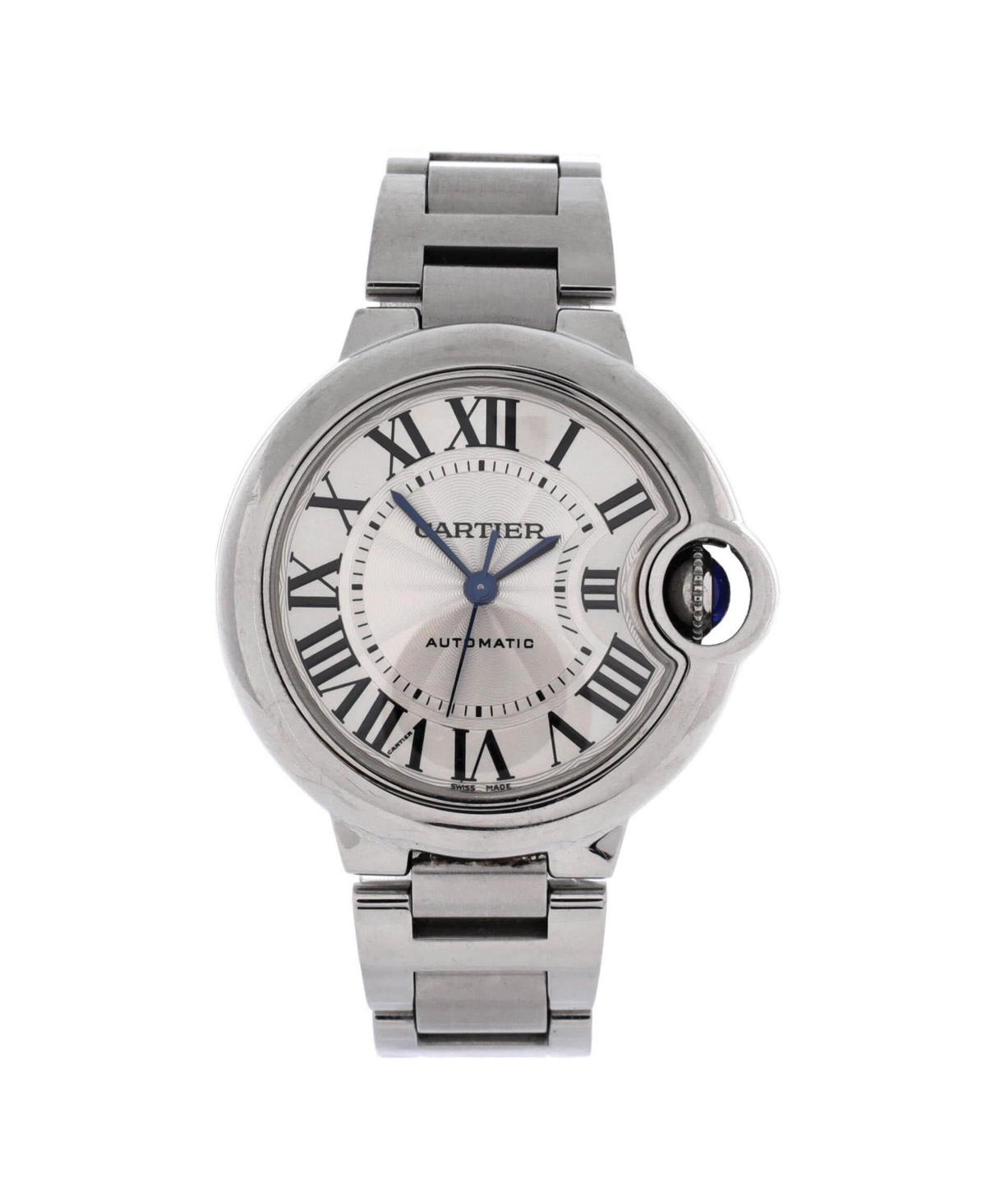 Pre-Owned Cartier Ballon Bleu de Cartier Automatic Watch in Stainless Steel 33mm - Dial color: silver