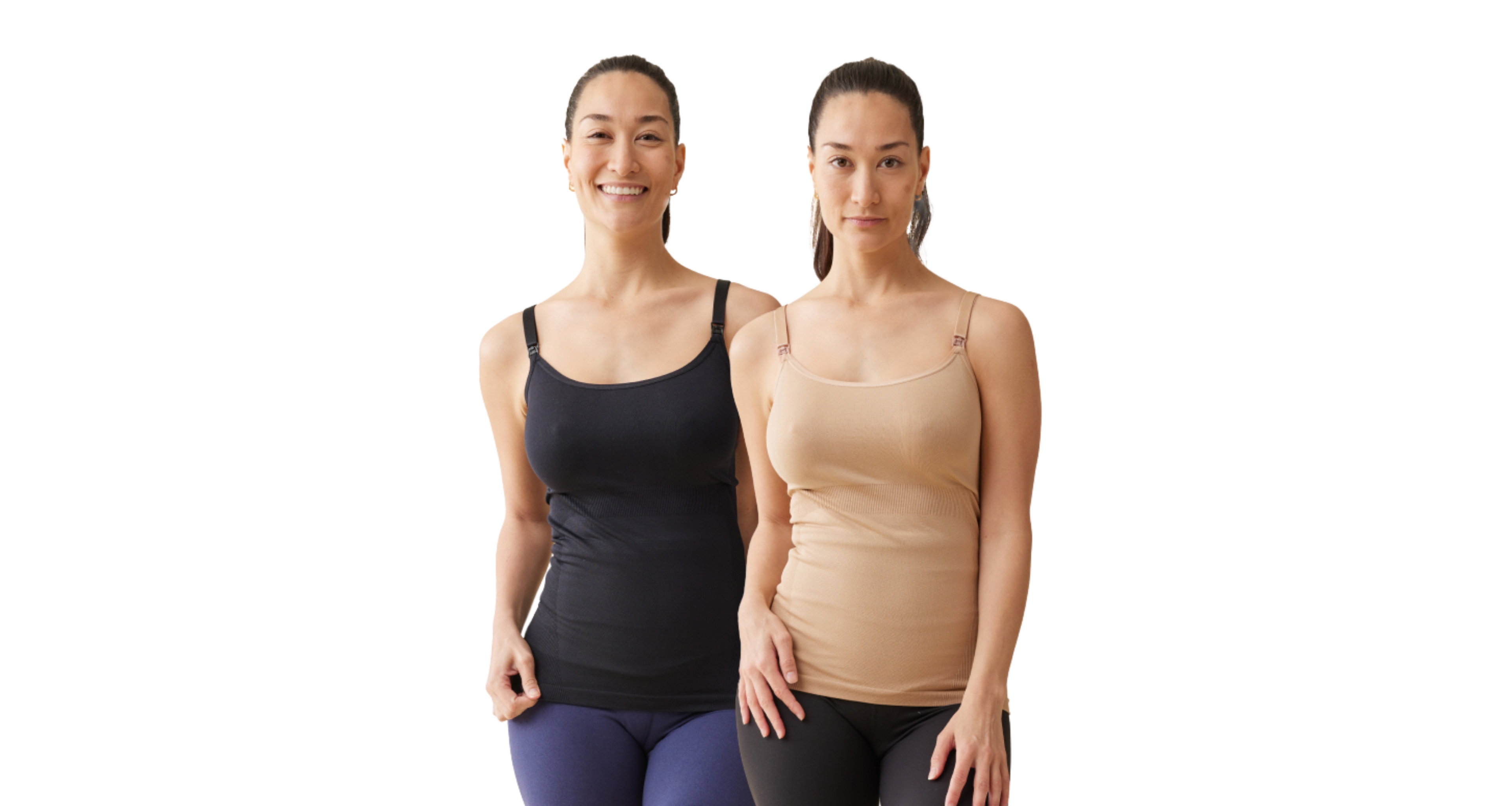 Ingrid + Isabel Women's Seamless Shaping Postpartum and Nursing Cami 2-Pack