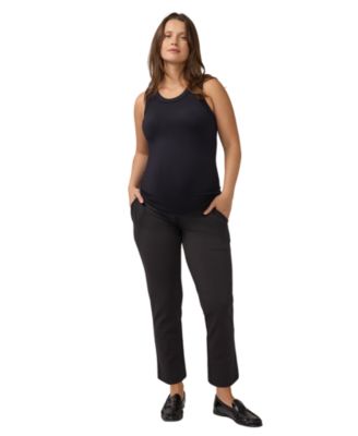 Maternity Essential Pull-On Tapered Ponte Pants