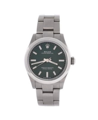 Men's Automatic Oyster Perpetual Green-Dial Stainless Steel Watch, 31mm