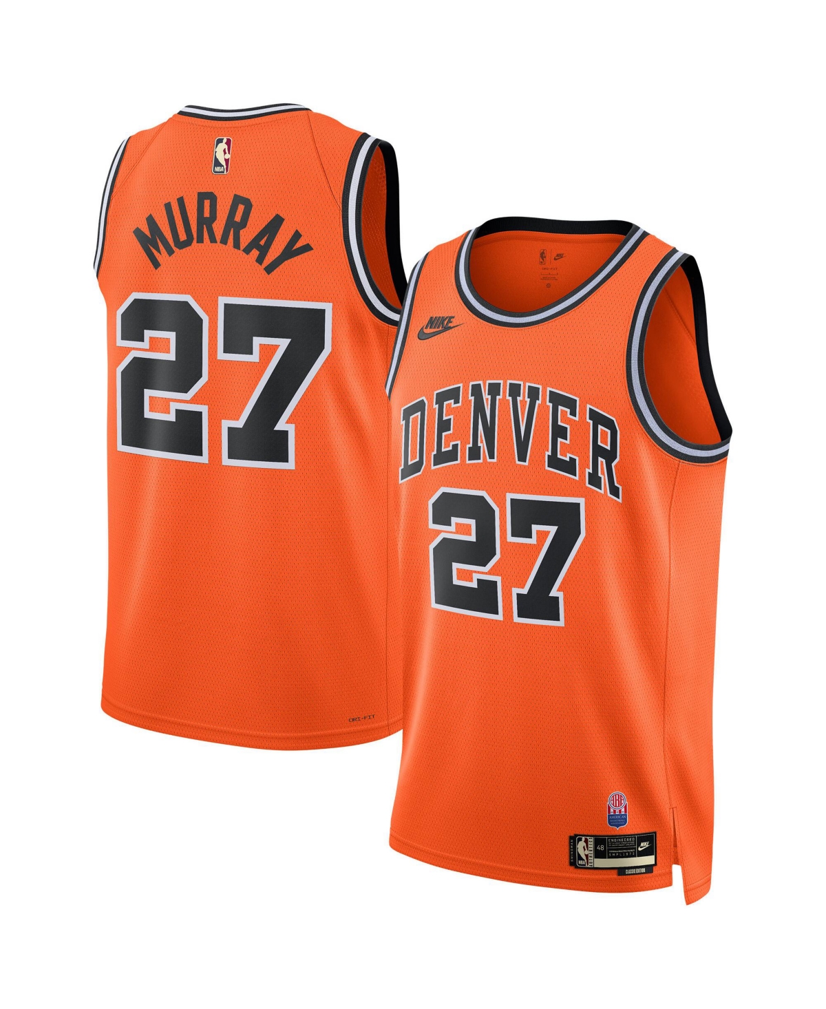 Nike Men's Jamal Murray Denver Nuggets Hardwood Classics Dri-FIT Basketball Swingman Jersey in Orange | II4239-821