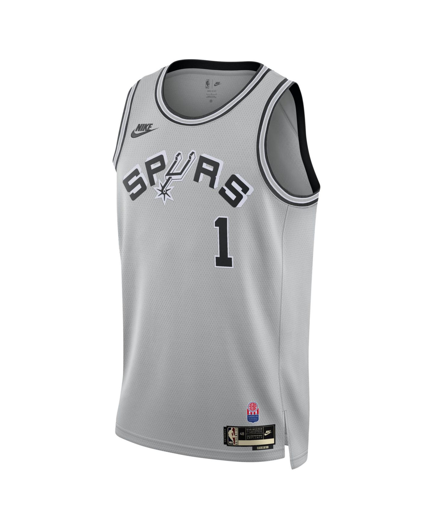 Топ Nike Victor Wembanyama Silver San Antonio Spurs Classic Edition Swingman Jersey — фото 3