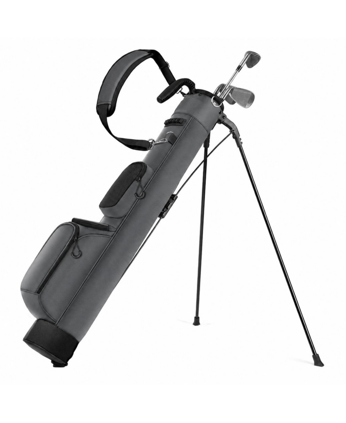 Sportneer Lightweight Golf Stand Bag With Stand Two Way Dividers Cooler Pocket Multiple Storage Pockets For Golfers - Light grey