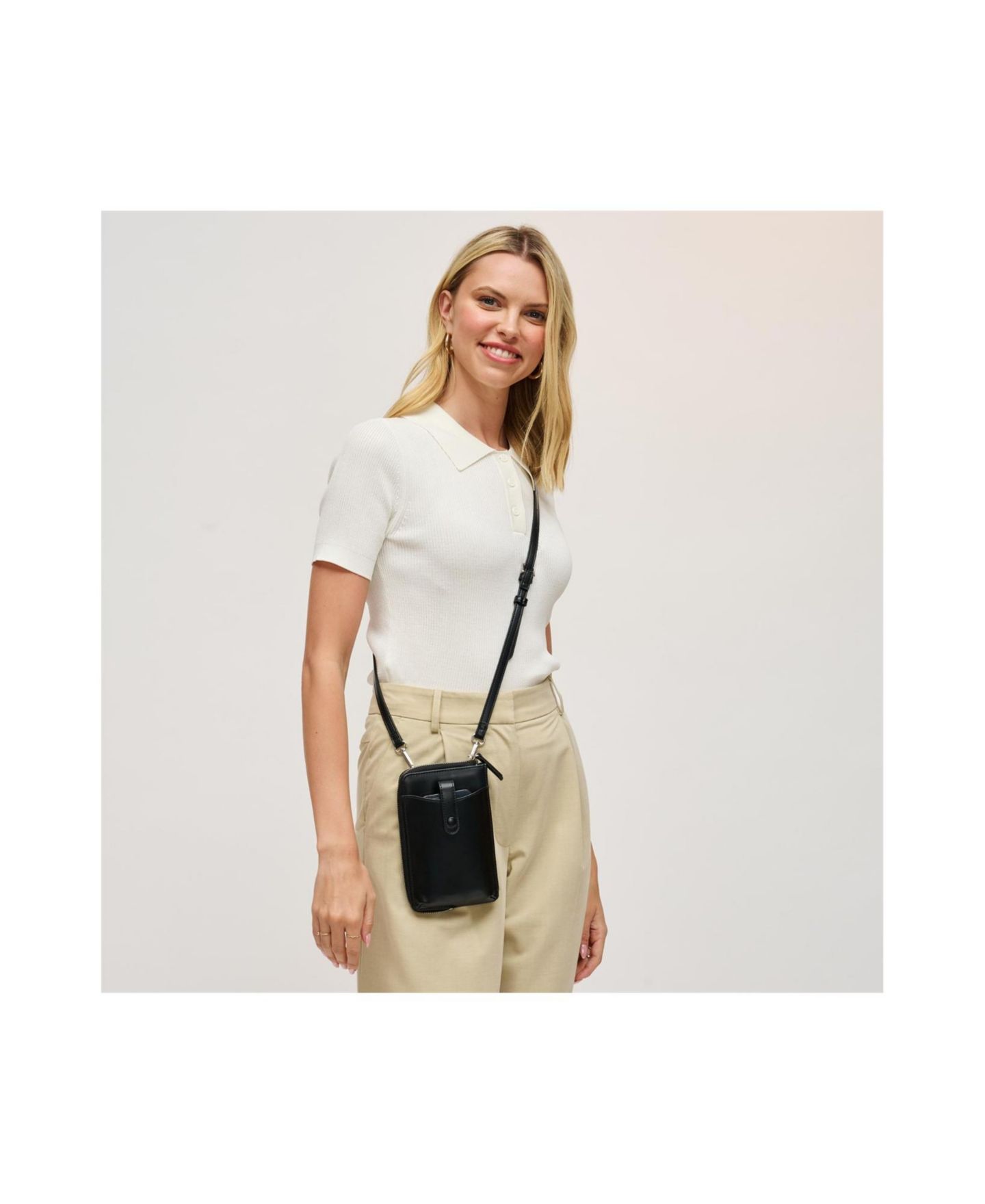 Женская сумка Urban Expressions Carol Mini Cell Phone Faux Leather Crossbody, цвет: Чёрный — фото 5