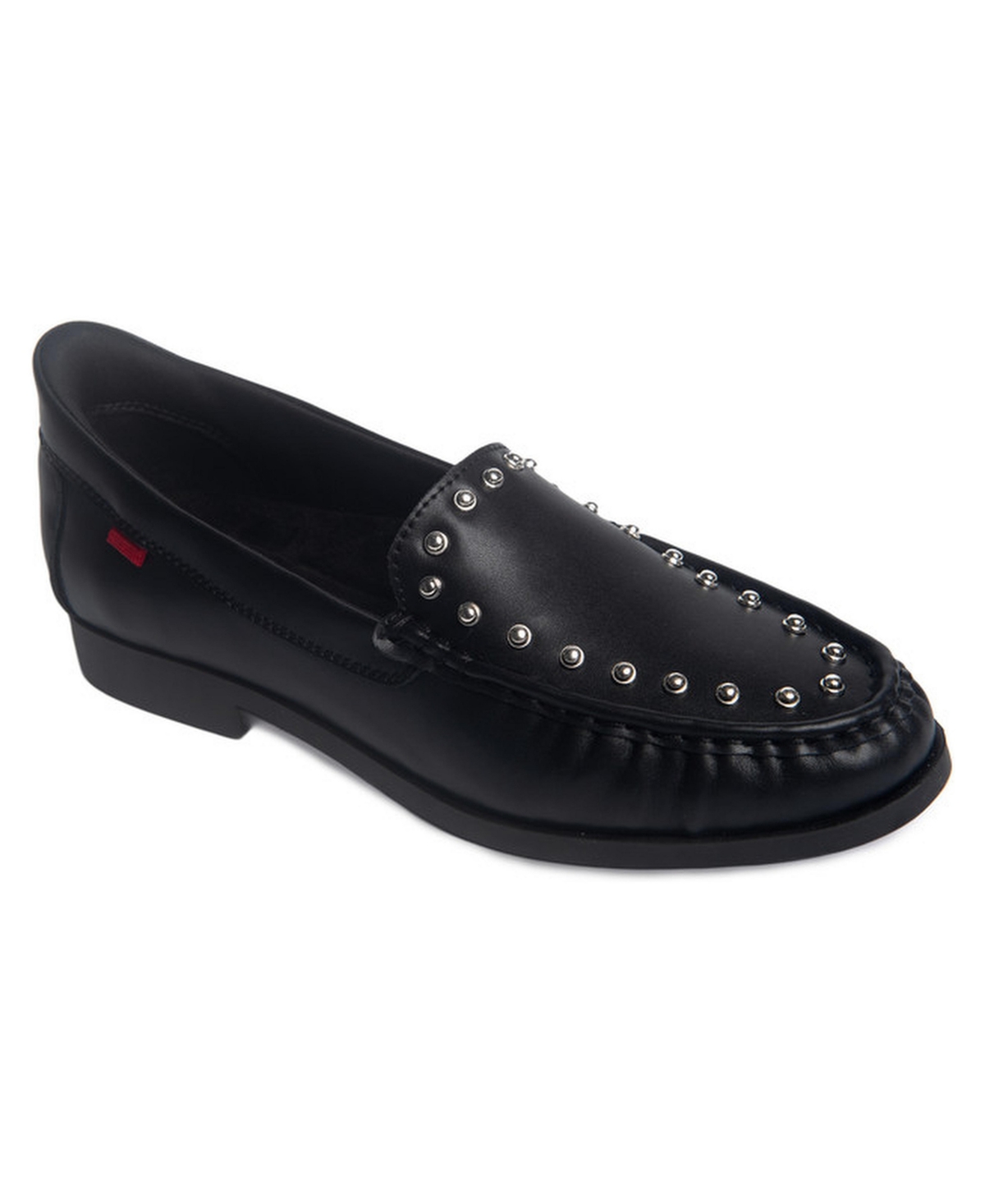 Marc Joseph New York Pearl Street Studded Hands-Free Technology Loafers - Black napa leather