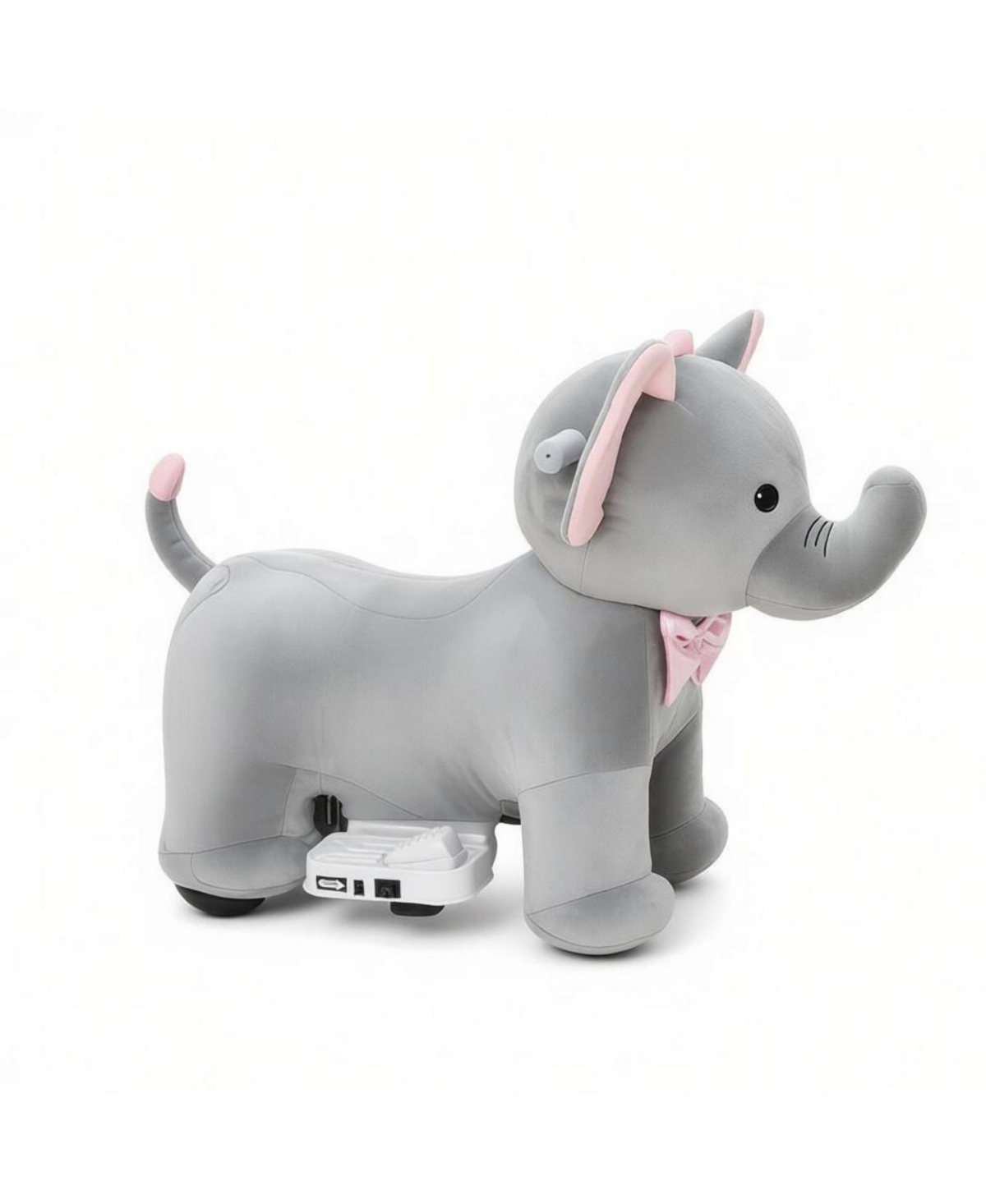 Sevorley Kids Ride-On Vehicle 6V Music Plush Exterior Kids Ride-On Vehicle Ages 1.5 to 5 Years - Light grey