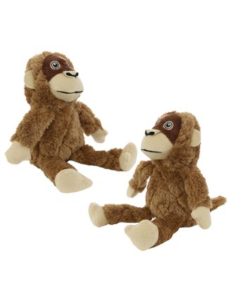 Jr Safari Orangutan 2 Pack , Durable Plush Squeaky Dog Toy