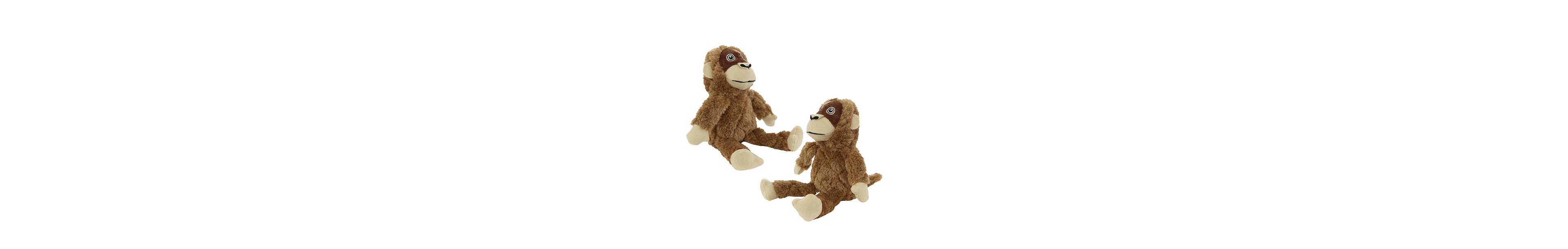 Mighty Jr Safari Orangutan 2 Pack , Durable Plush Squeaky Dog Toy