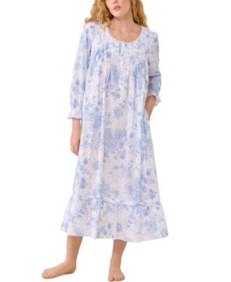 Women's Carolyn Briarwood Long-Sleeve Button-Front Floral-Print Nightgown
