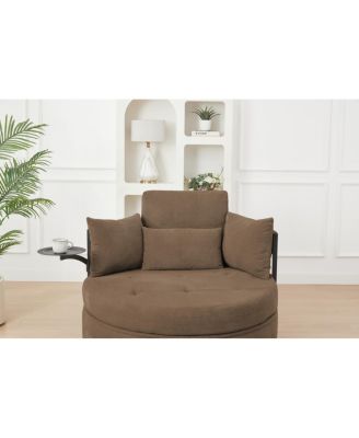 Round Sofa with Swivel Side Table