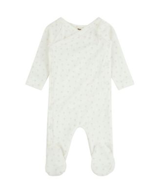 Baby Girls' Velour Long-Sleeve Footed Coverall