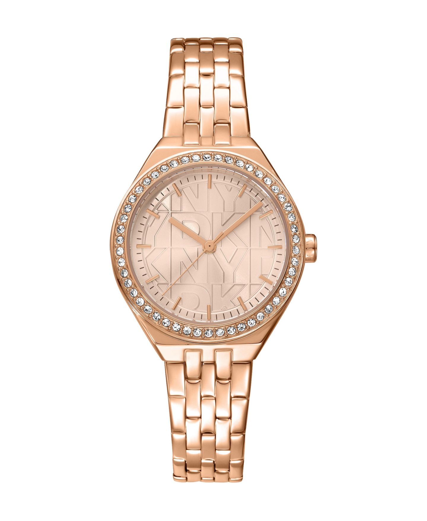 Женские часы DKNY Quartz Rose Gold Stainless Steel Bracelet Watch, 30mm, цвет: Розовый — фото 1