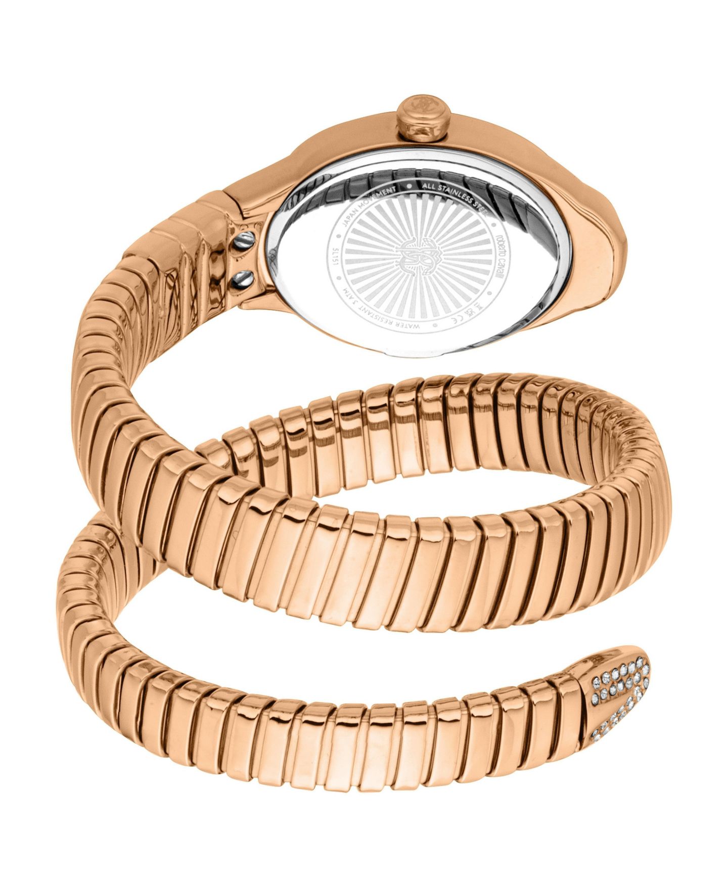 Женские часы Roberto Cavalli Quartz Rose Gold Stainless Steel Bracelet Watch, цвет: Розовый — фото 2