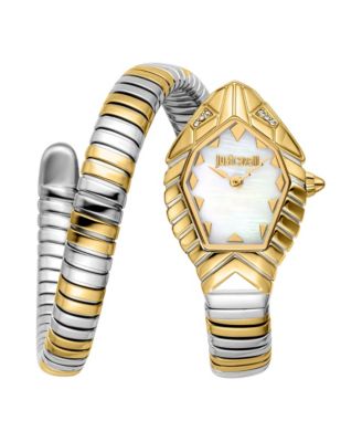 Women's Quartz Signature Snake Two-Tone Stainless Steel Bracelet Watch, 21.5 mm