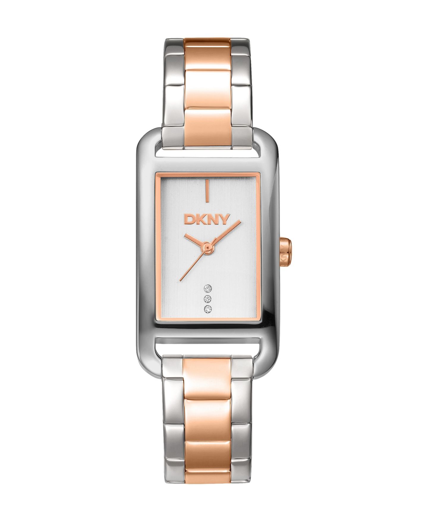 Женские часы DKNY Quartz Water-Resistant Two-Tone Stainless Steel Bracelet Watch, 22mm, цвет: Двухцветный — фото 1