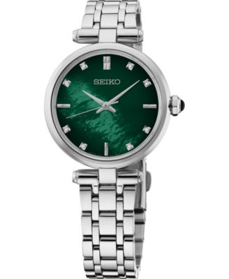 Women's Diamonds Silver-Tone Stainless Steel Bracelet Watch 29mm