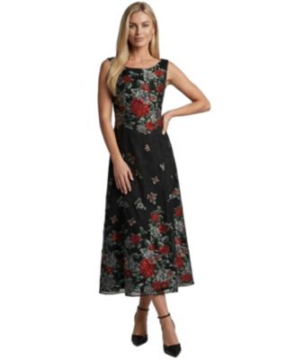 Women's Rina Floral Embroidered A-Line Maxi Dress