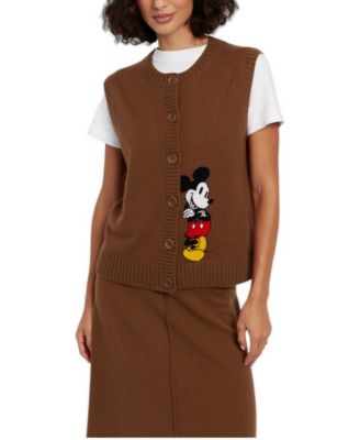 Women's Intarsia Mickey Wool-Cashmere Sweater Vest
