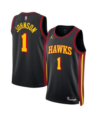 Men's and Women's Jalen Johnson Black Atlanta Hawks Swingman Statement Edition Jersey