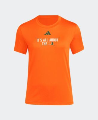 Women's Orange Miami Hurricanes Locker Slogan Pre-Game T-Shirt