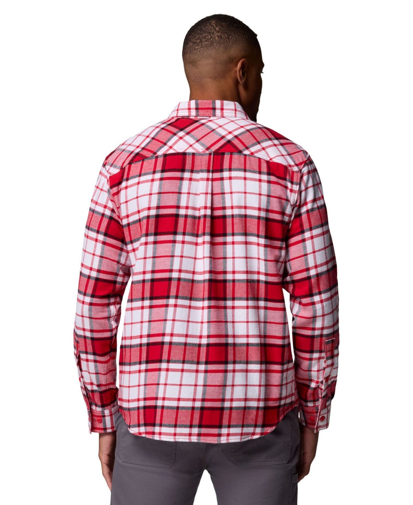 Мужская рубашка Columbia Scarlet Nebraska Huskers Flare Omni-Wick Flannel Long-Sleeve Button-Up — фото 2