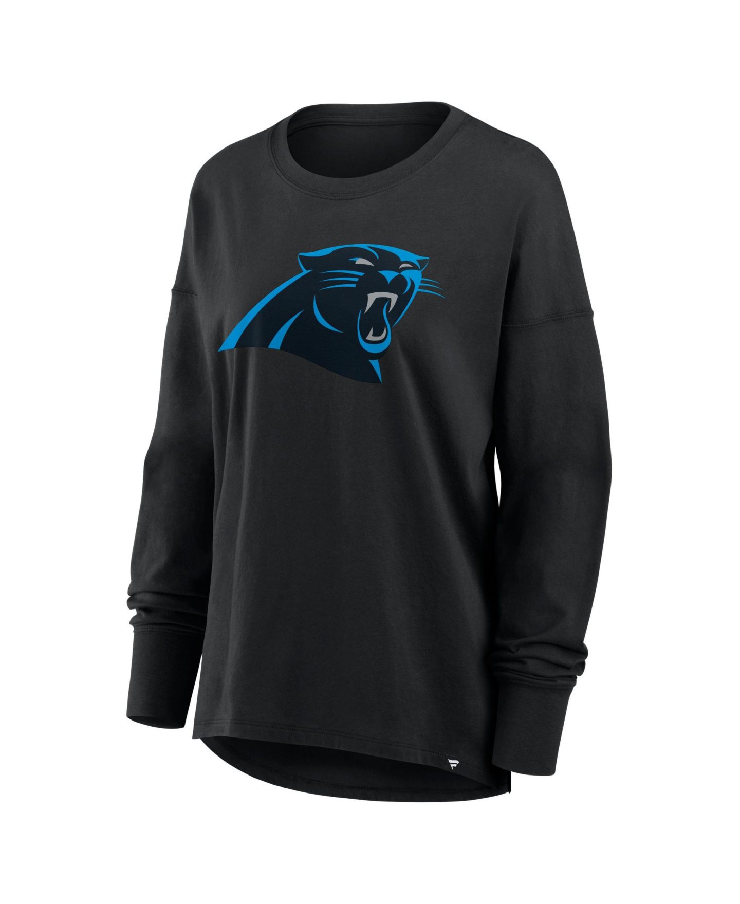 Женская футболка Fanatics Black Carolina Panthers Relaxed Hip Essential Long-Sleeve — фото 2