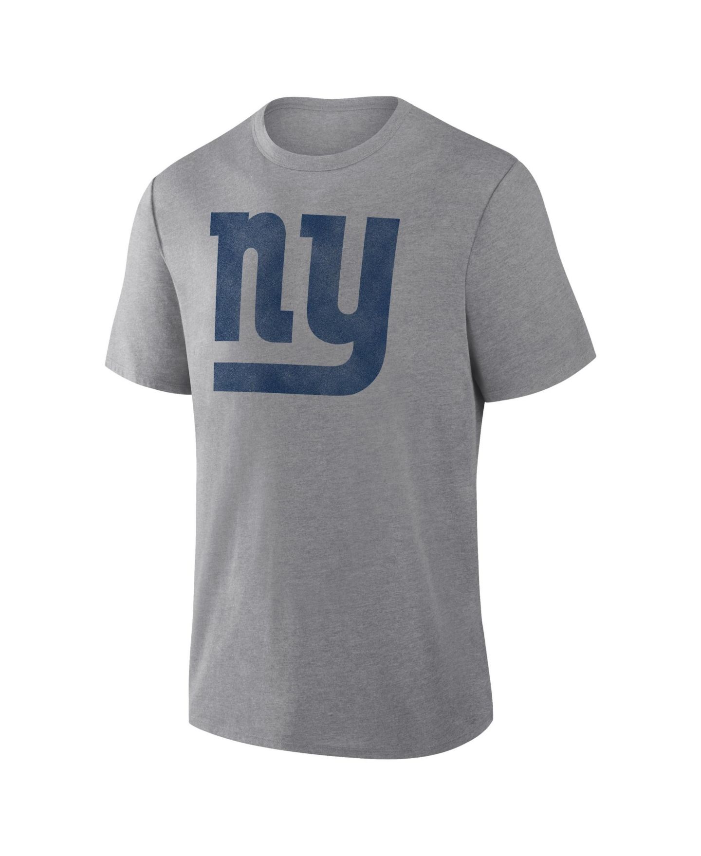 Мужская футболка Fanatics Heather Gray New York Giants Vintage Heritage Tribute Tri-Blend — фото 2