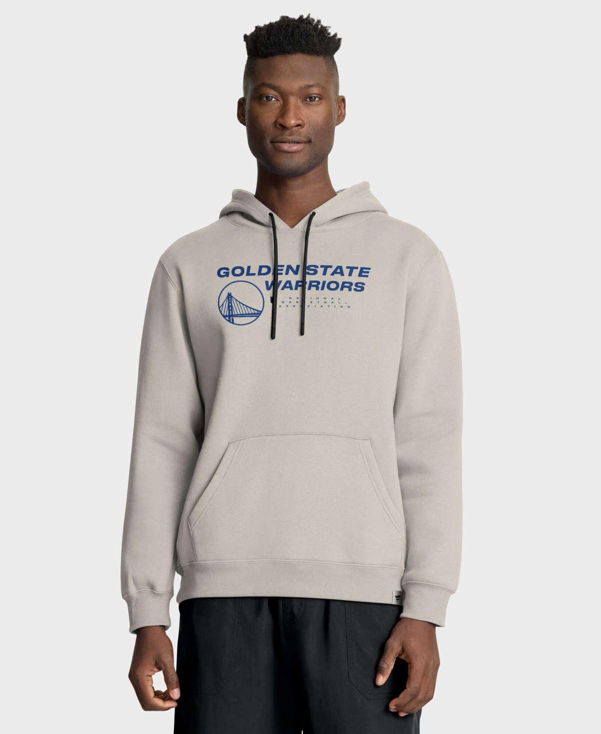 Fanatics Men's Off White Golden State Warriors Crossover Collection Blocked Shot Premium Pullover Hoodie - Cream, Black