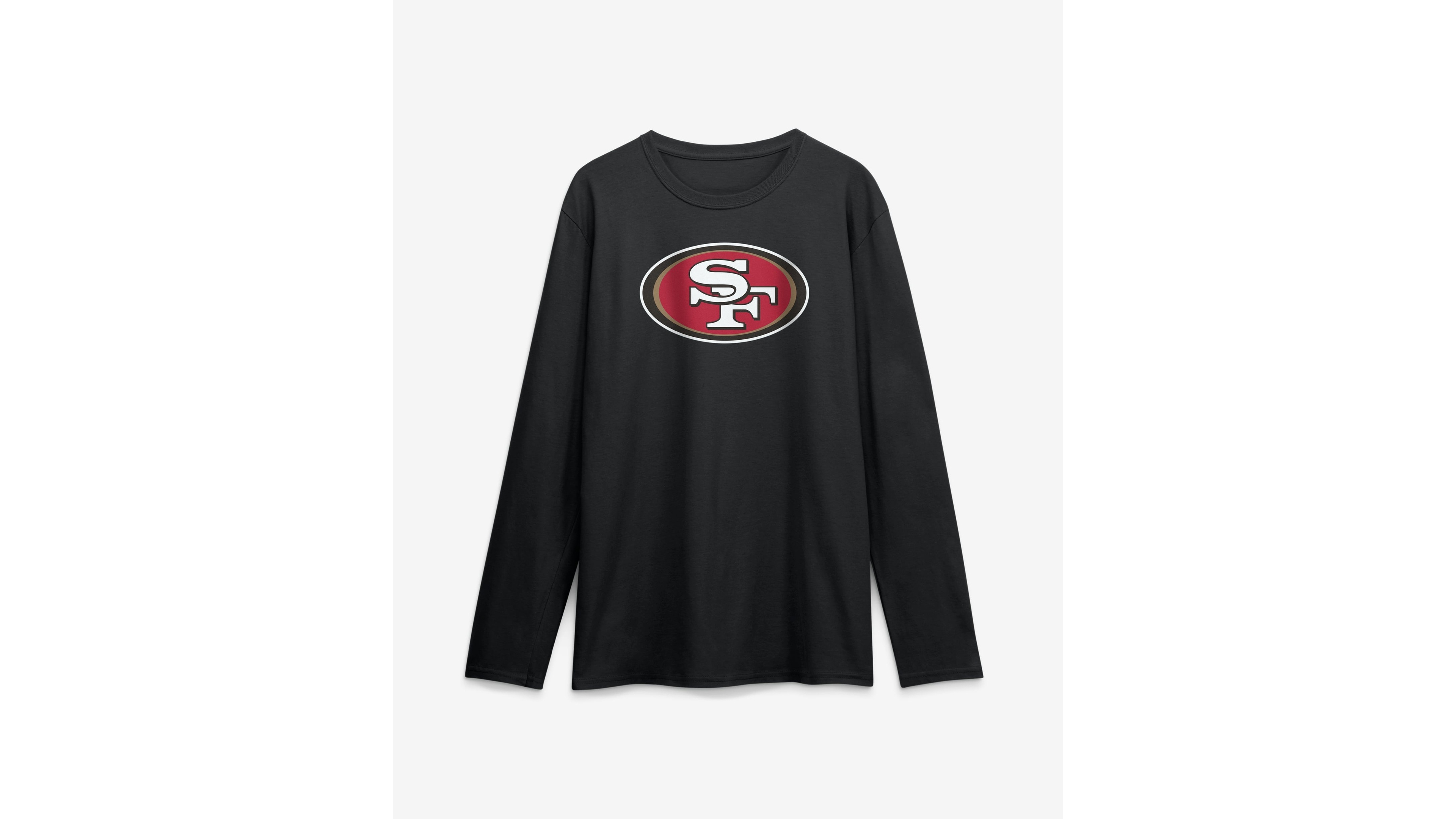 Logo Athletic Men's Black San Francisco 49ers Primary Logo Long-Sleeve T-Shirt