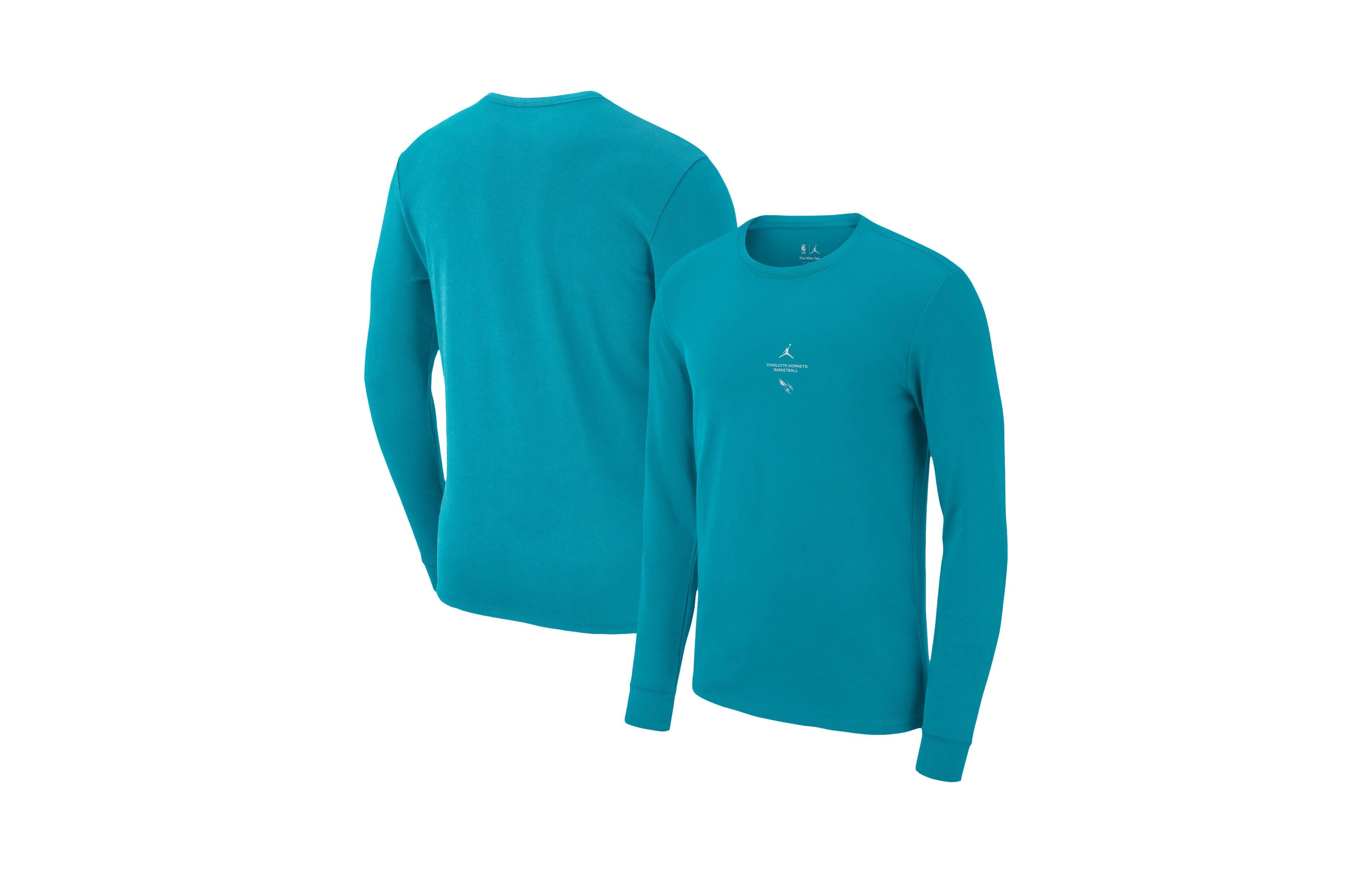 Jordan Men's Teal Charlotte Hornets 2026 Standard Issue Practice Long-Sleeve T-Shirt