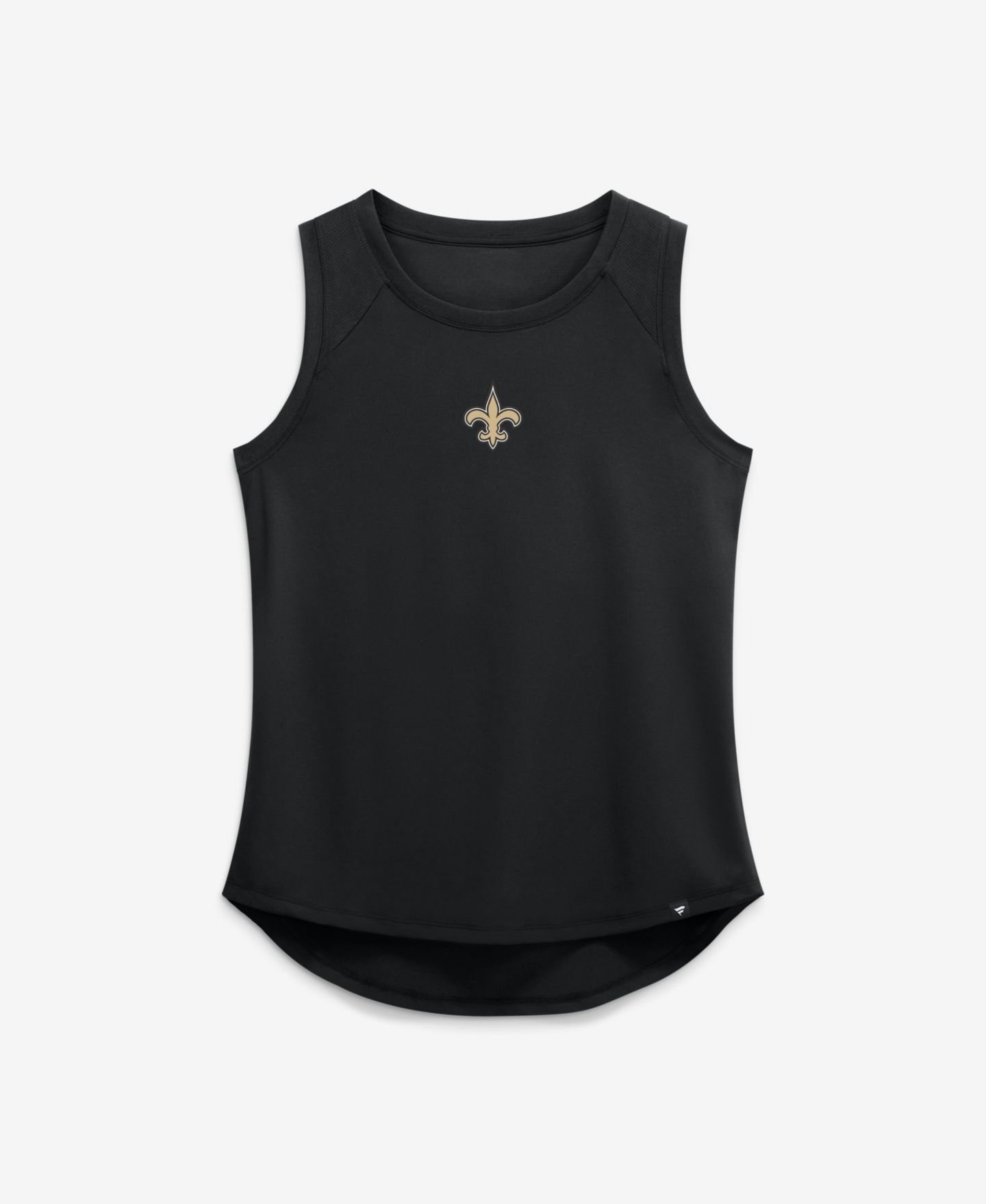 Женский топ Fanatics Black New Orleans Saints Draped Mesh Back Performance — фото 2