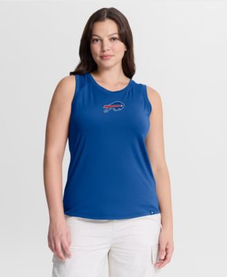 Women's Royal Buffalo Bills Draped Mesh&nbsp;Back Performance&iquest; Tank Top