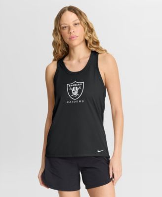 Women's Black Las Vegas Raiders Hurry Up Tri-Blend Dri-FIT Tank Top