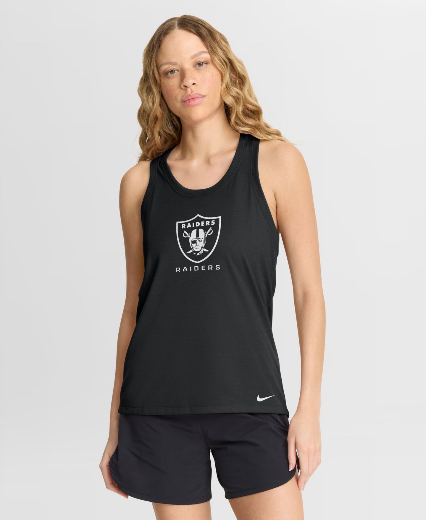 Женский топ Nike Black Las Vegas Raiders Hurry Up Tri-Blend Dri-FIT — фото 1