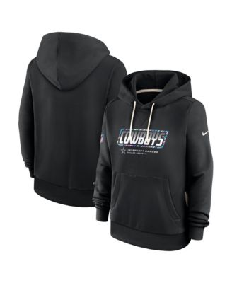 Women's Black Dallas Cowboys 2026 NFL Crucial Catch Sideline Standard Issue Dri-FIT Pullover Hoodie