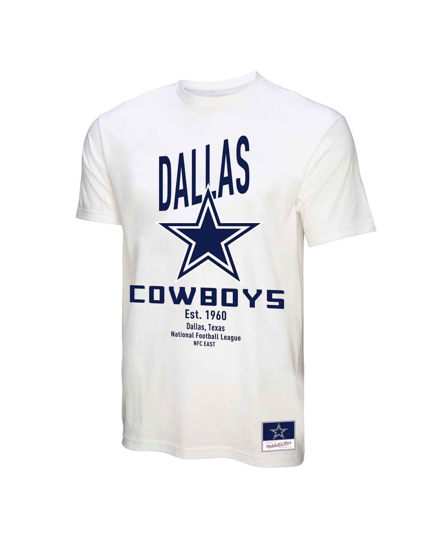 Женская футболка Mitchell & Ness White Dallas Cowboys Logo Rise Boyfriend — фото 2