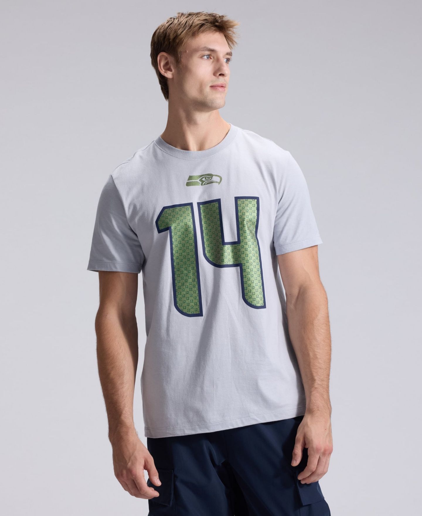 Мужская футболка Nike Sam Darnold Wolf Gray Seattle Seahawks Rivalries Collection Player Name & Number — фото 2