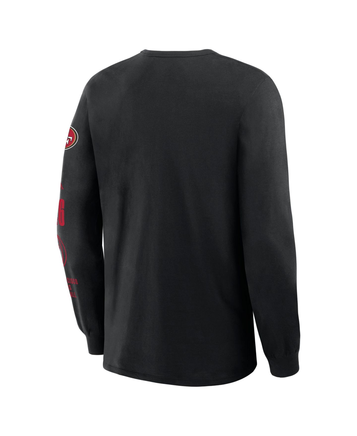 Мужская футболка Fanatics Black San Francisco 49ers Checkdown Pass Long-Sleeve — фото 4