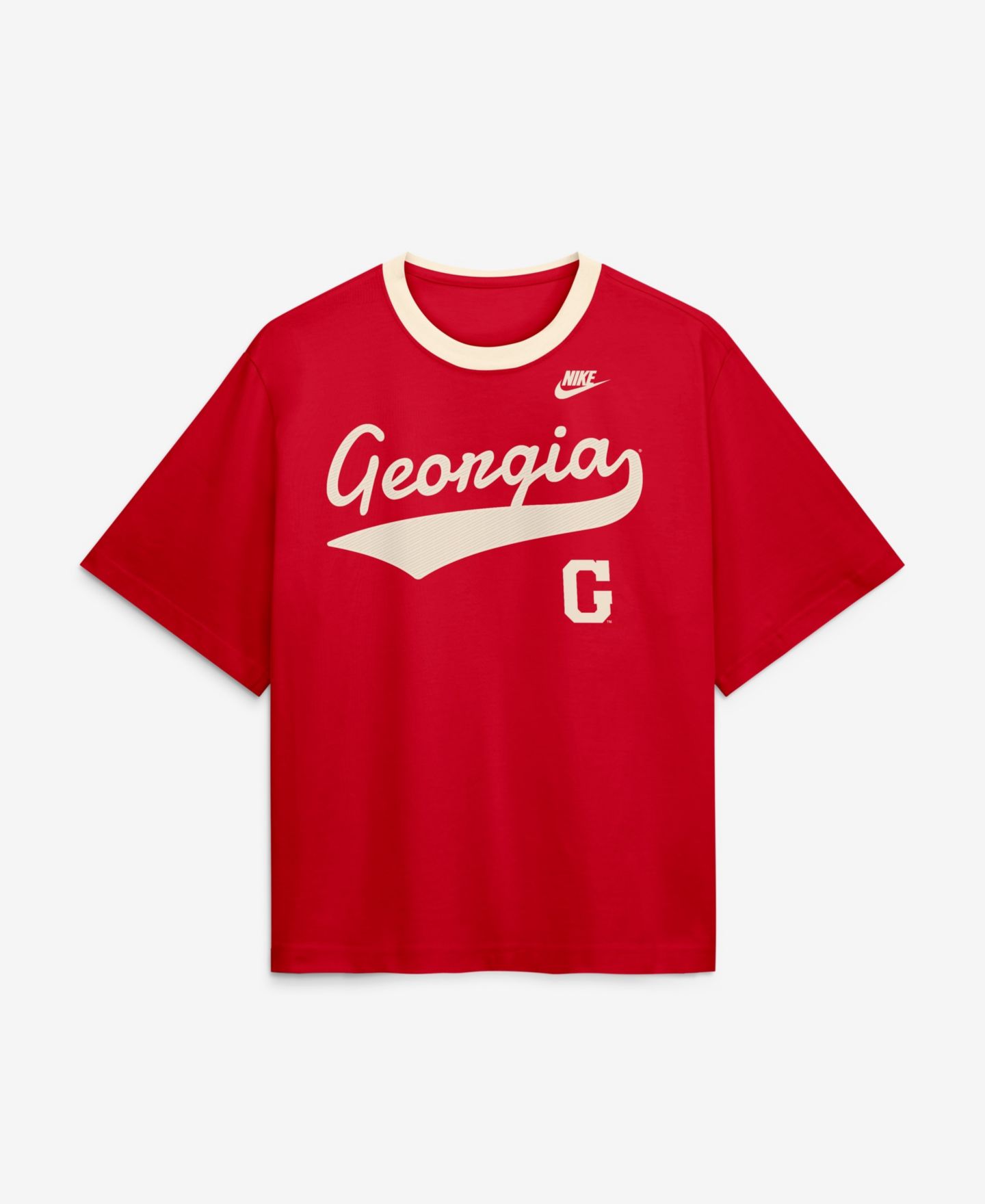 Женская футболка Nike Red Georgia Bulldogs Legacy Fight Song Boxy — фото 1