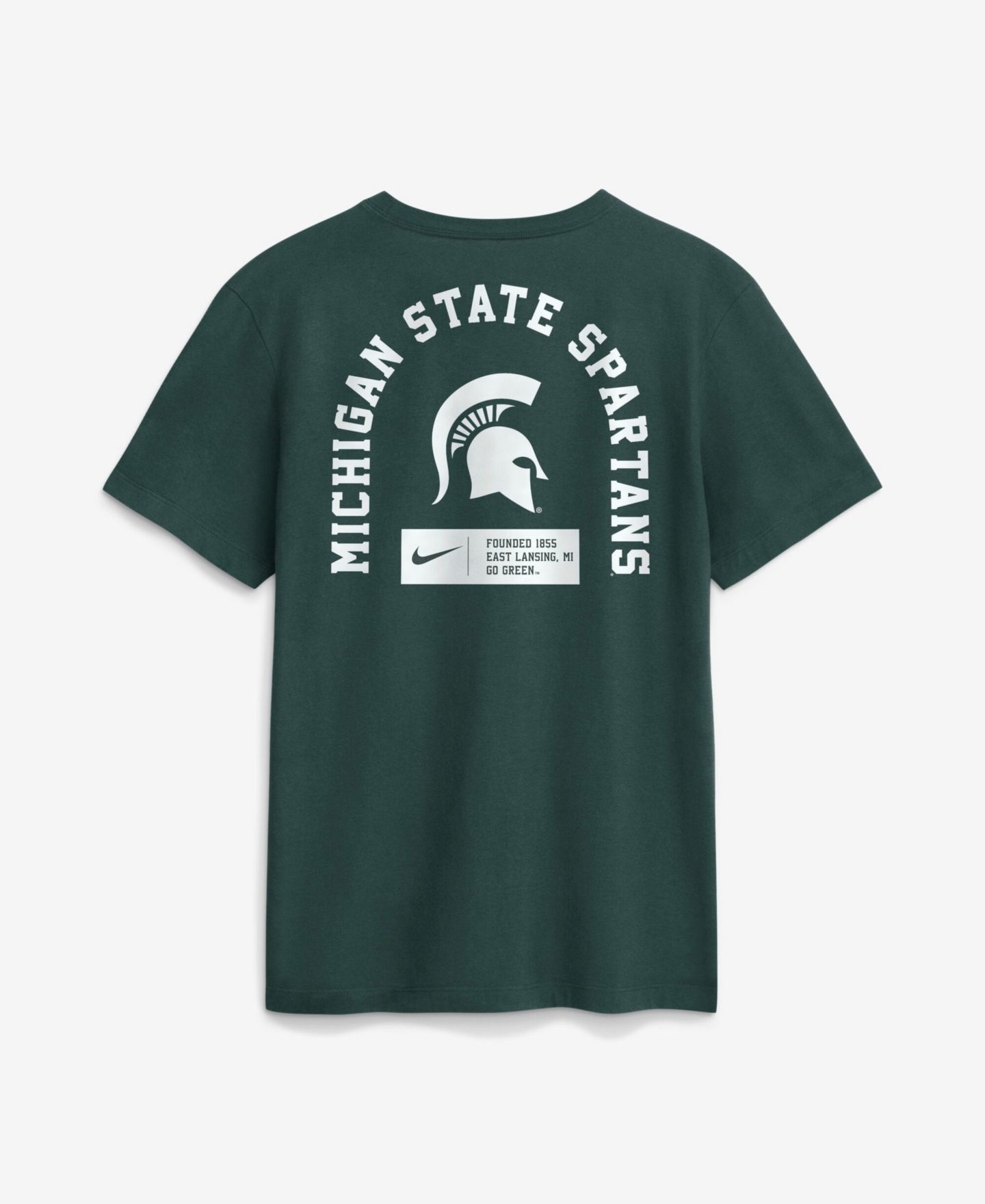 Мужская футболка Nike Green Michigan State Spartans Primetime Crew — фото 3