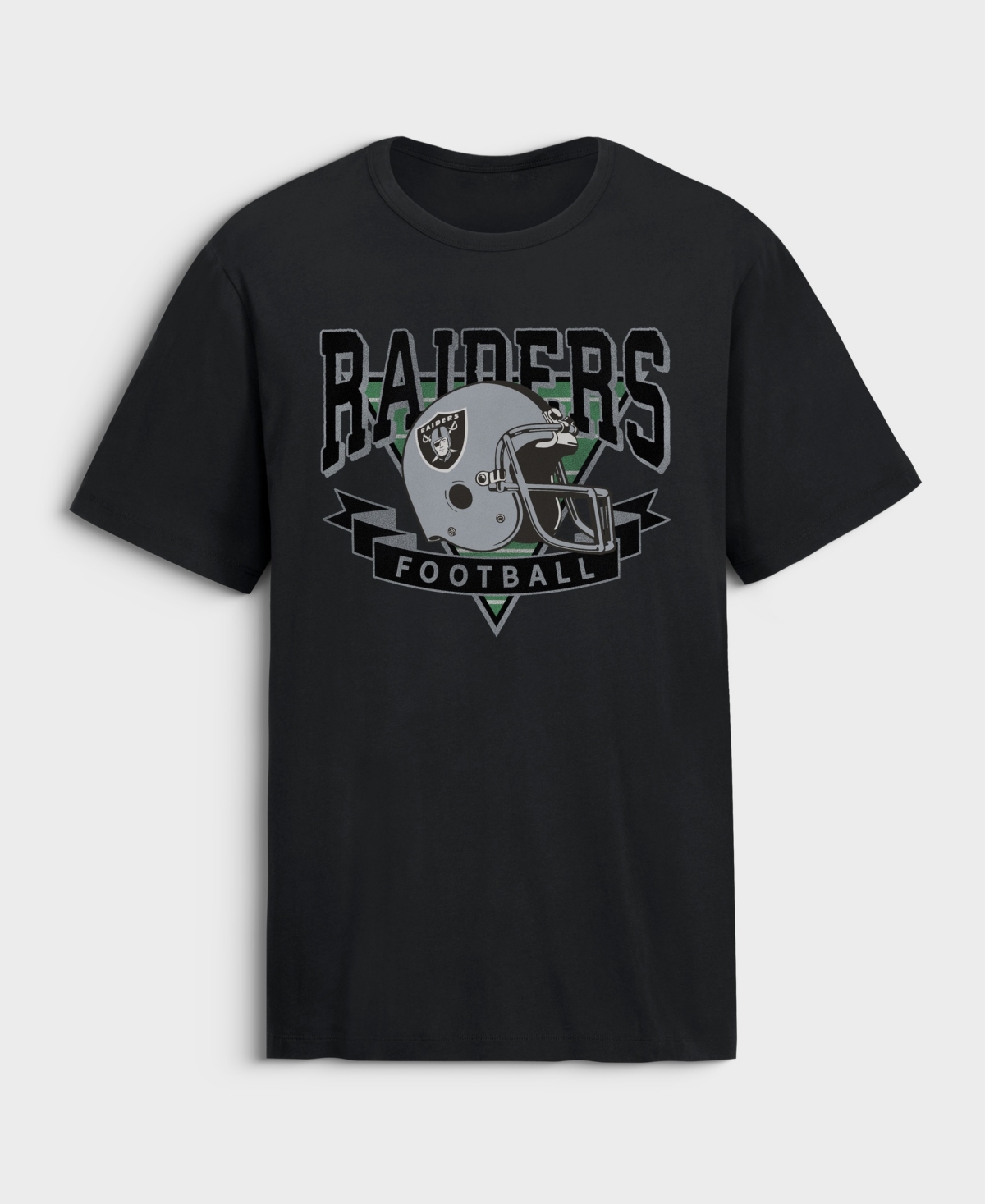 Fanatics Men's Black Las Vegas Raiders Old Fashion Rushing Legacy Cotton T-Shirt - Black