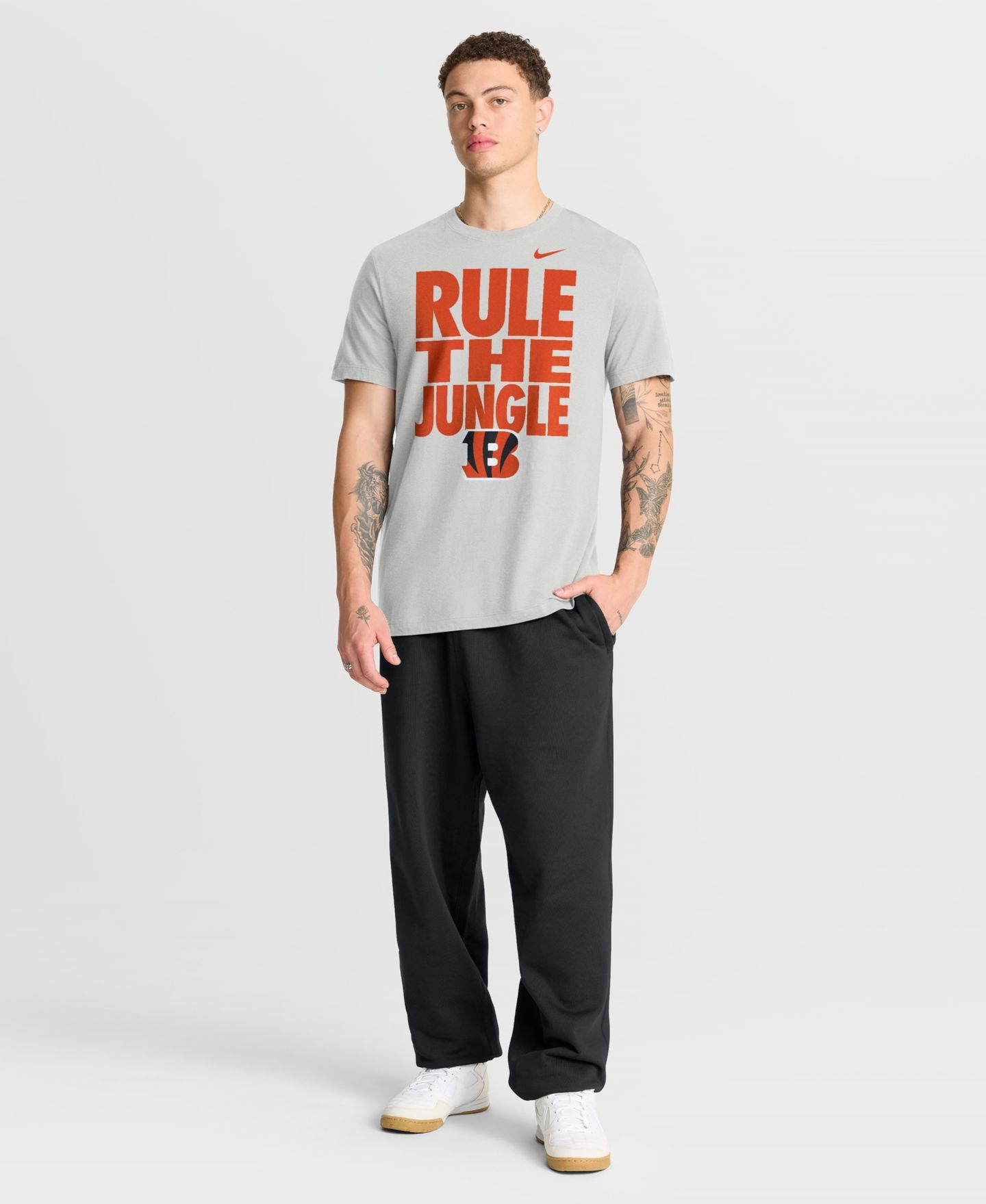 Мужская футболка Nike Gray Cincinnati Bengals We Run This — фото 3
