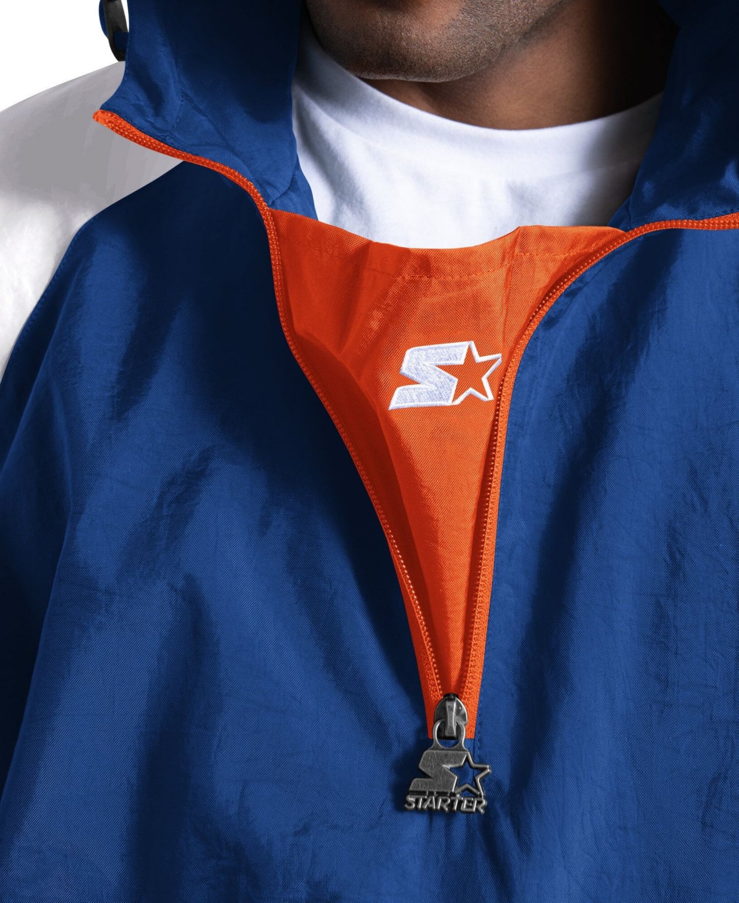 Мужская куртка Starter Royal Denver Broncos Street Cut Retro Logo Half-Zip — фото 3