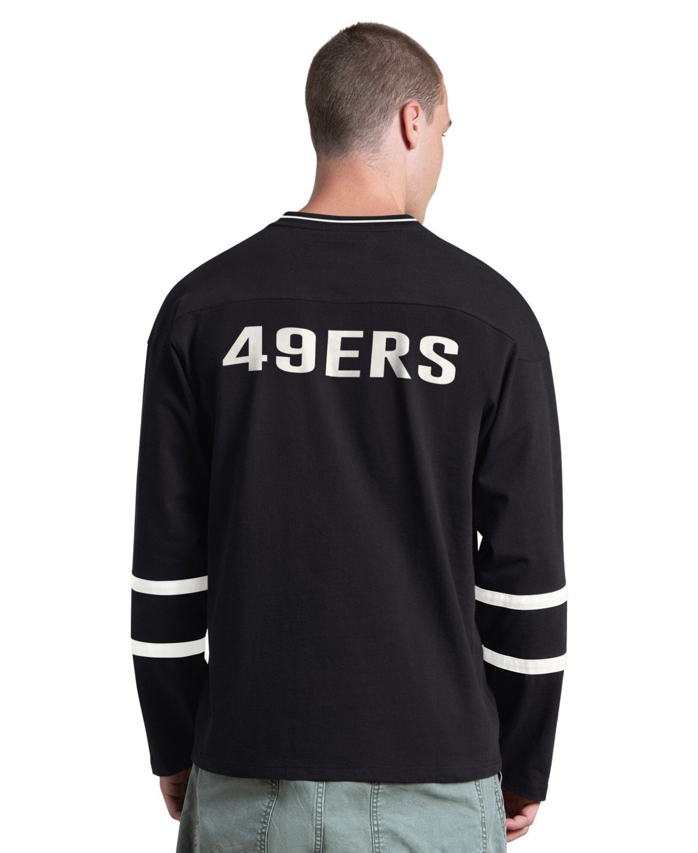 Мужская футболка Starter Black/White San Francisco 49ers Lineup Long-Sleeve — фото 2