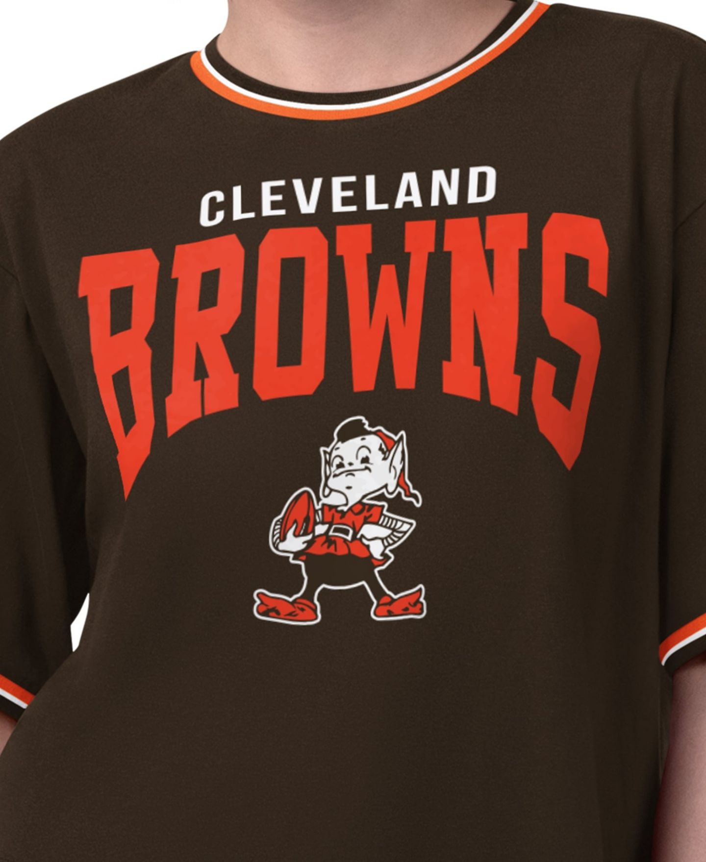 Женская футболка Starter Brown Cleveland Browns Vintage Ace Cropped — фото 3