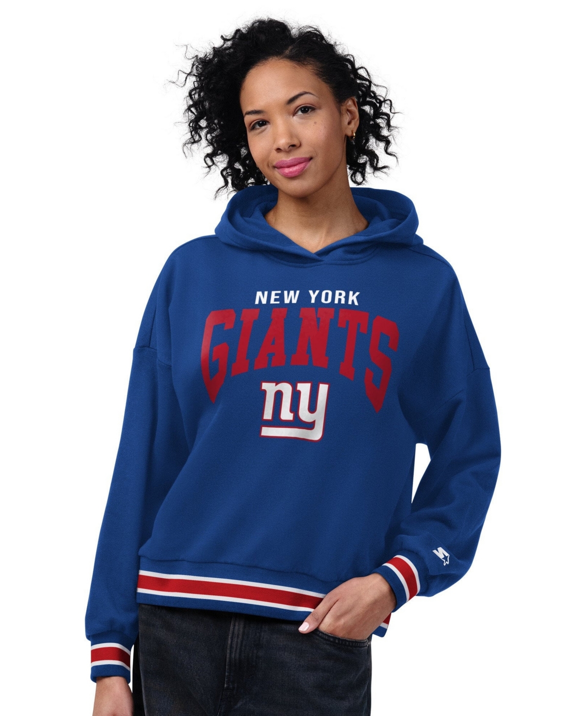 Starter Women's Royal New York Giants Home Plate Hoodie - Royal