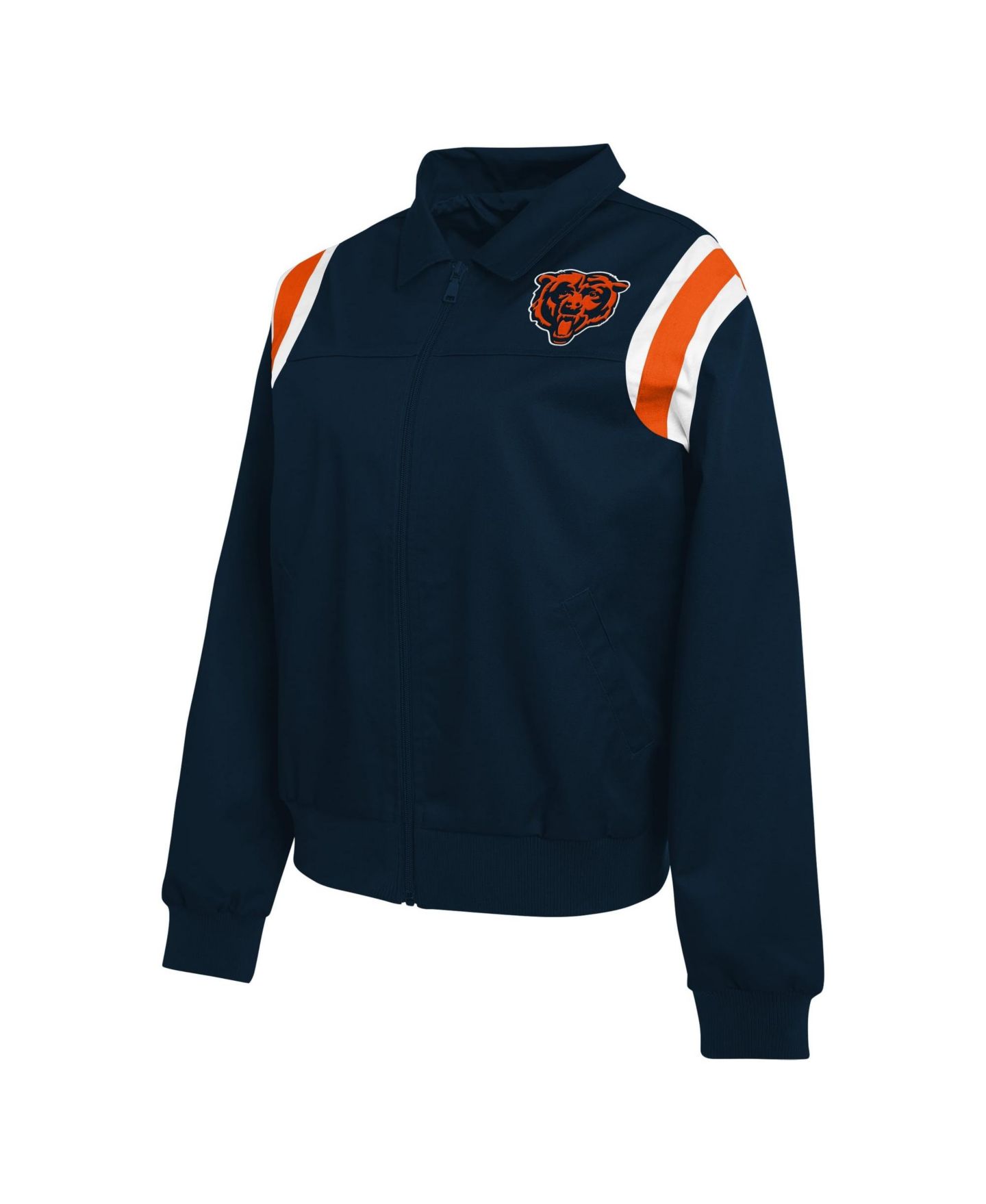 Женская куртка WEAR by Erin Andrews Navy Chicago Bears Shoulder Stripe Twill Full-Zip — фото 3