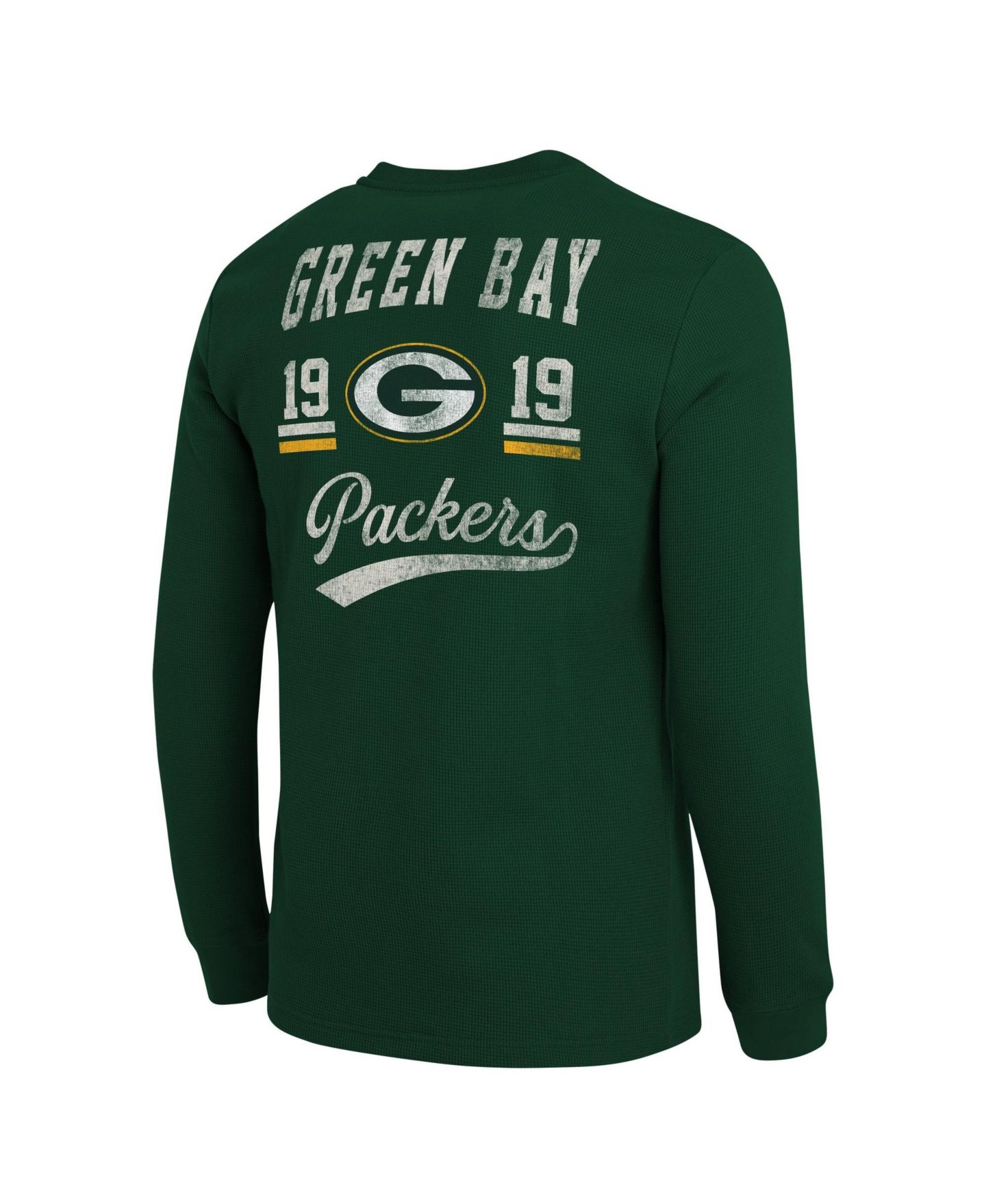 Мужская футболка Darius Rucker Collection By Fanatics Green Bay Packers Waffle-Knit Henley Long-Sleeve — фото 4