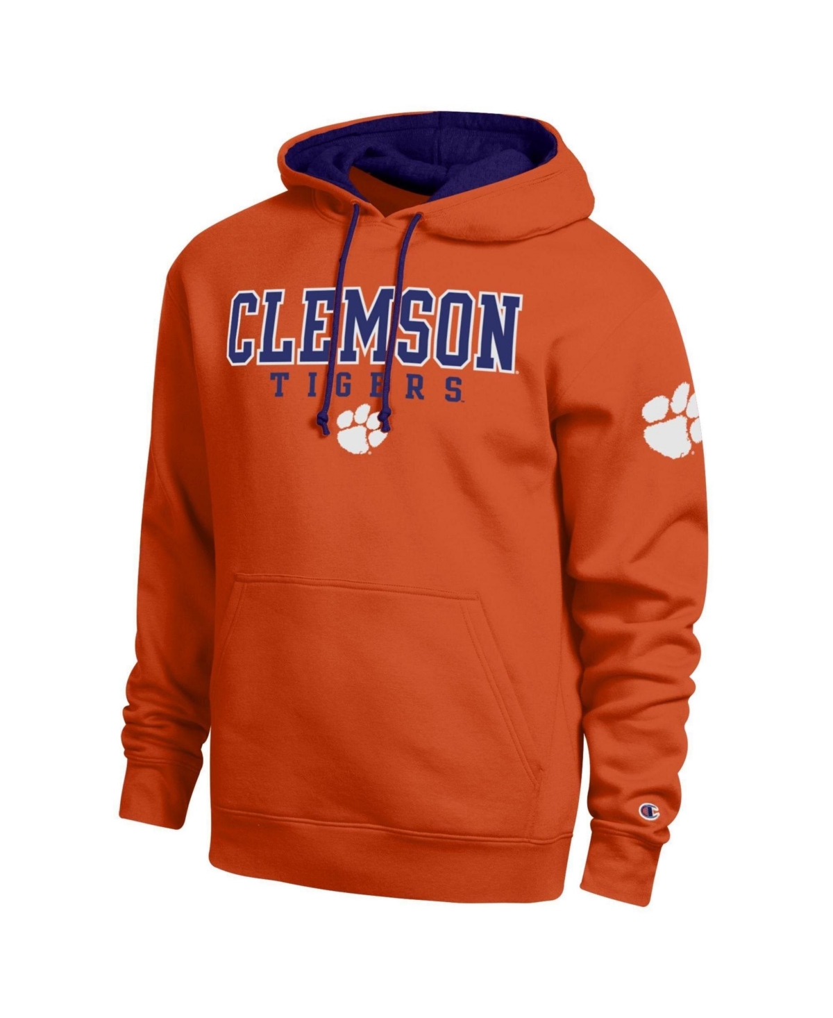 Champion Men's Orange Clemson Tigers Contrast Hoodie - Orange