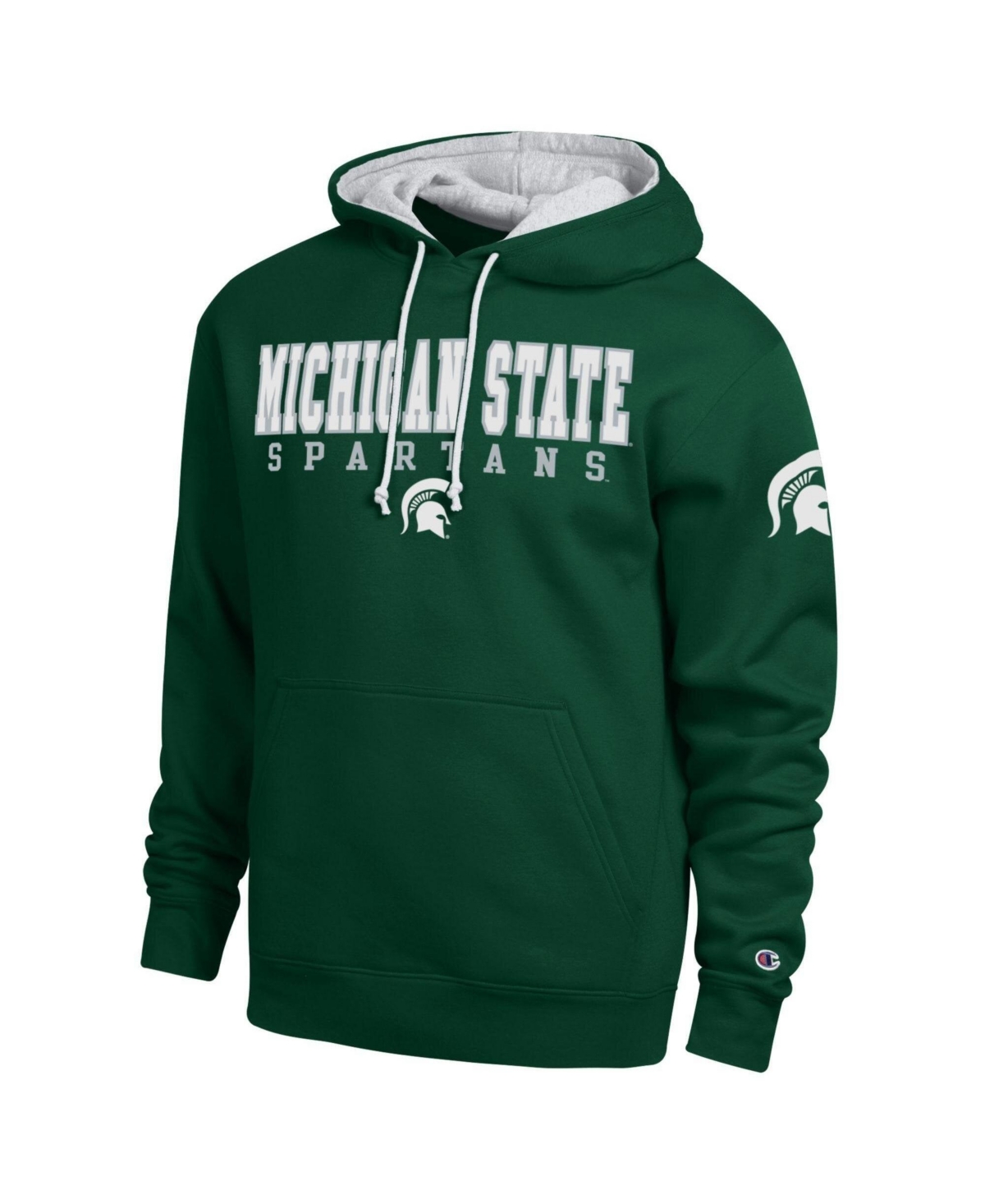 Champion Men's Green Michigan State Spartans Contrast Hoodie - Green